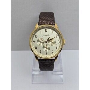 Jos A Bank Gold Dial Multifunction Mens Day Date 40mm Dress Watch New Battery
